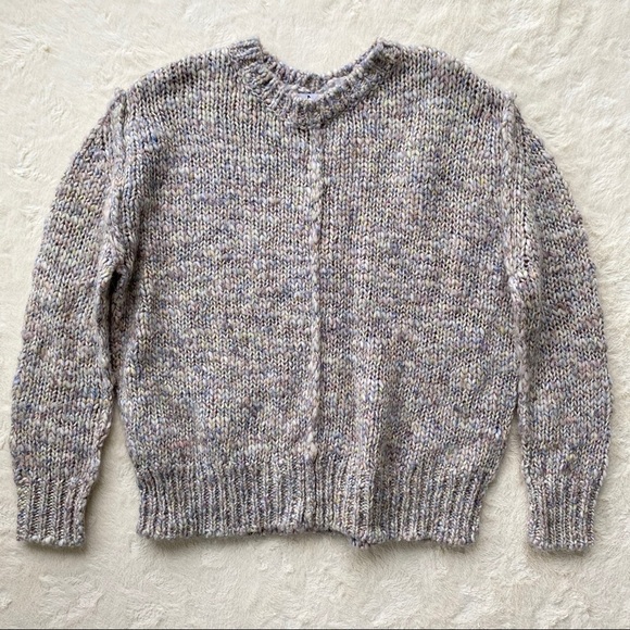 Magaschoni wool blend speckled textured chunky knit sweater size small - Picture 7 of 7